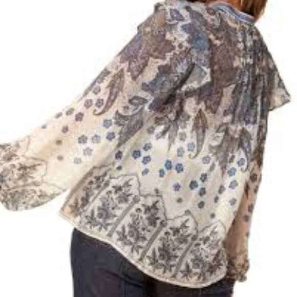 NWT Hale Bob Multi-Color Washed Chiffon Top with Cami-XS - Picture 2 of 2